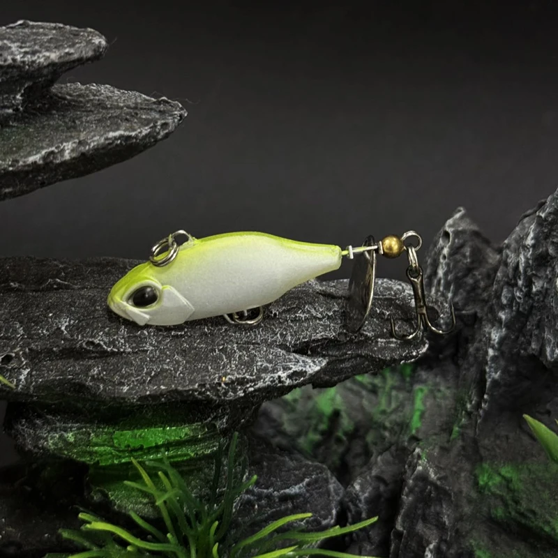 Señuelos de Pesca giratorios oscilantes de Metal VIB cebo de vibración 35mm 8,7g trucha Pesca de invierno cebos duros Spinner cuchara Vibra señuelo Pesca - imagen 5