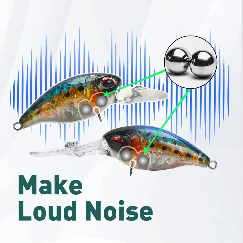 KINGDOM pececillo flotante 6g 6,5g Crankbait Wobblers Jerkbait cebo duro Artificial para trucha lubina perca Lucio aparejos de pesca señuelos - imagen 5