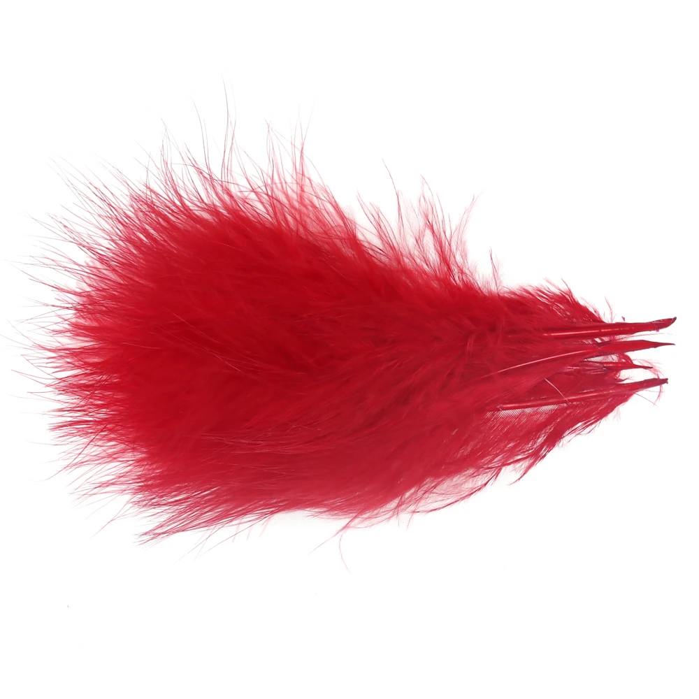 ICERIO-pluma de marabú larga de colores, Material de atado de peces para Streamer Fly Jig Head Woolly Bugger Leech Fly Bait, 50 unids/lote por paquete - imagen 4