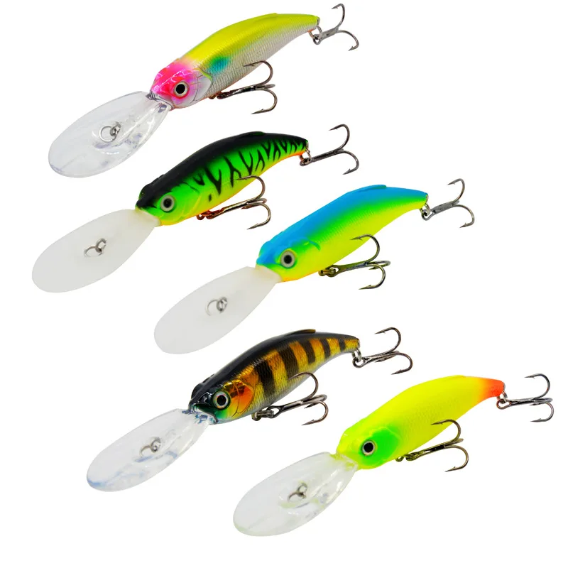 AOCLU-señuelo de pesca flotante Minnow, cebo duro de 115mm y 10g, manivela de buceo profundo, profundidad de 1,5-3m, anzuelo VMC, aparejos de calidad - imagen 3