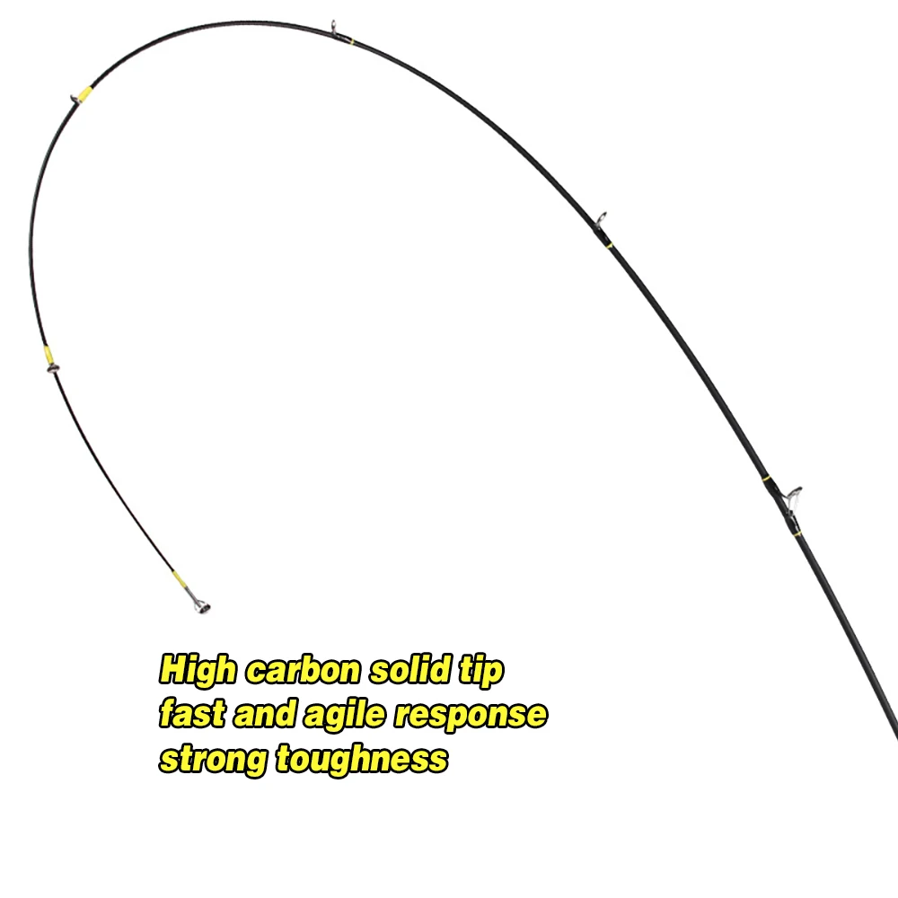 1,68 m 5,5 pies 1,8 m mango de forma irregular de carbono UL punta sólida suave caña de pescar de trucha peso del señuelo 1,5-10g acción rápida súper ligero - imagen 4