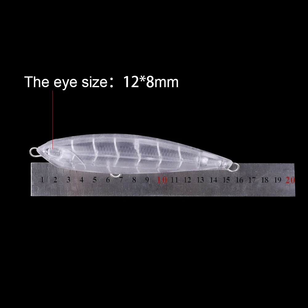 Hanlin-Señuelos de Pesca en el mar, cebo de plástico duro Minnow flotante, sin pintar, aparejos de atún lápiz en blanco, 2/5 piezas, 15cm, 60G, 42,7G - imagen 2