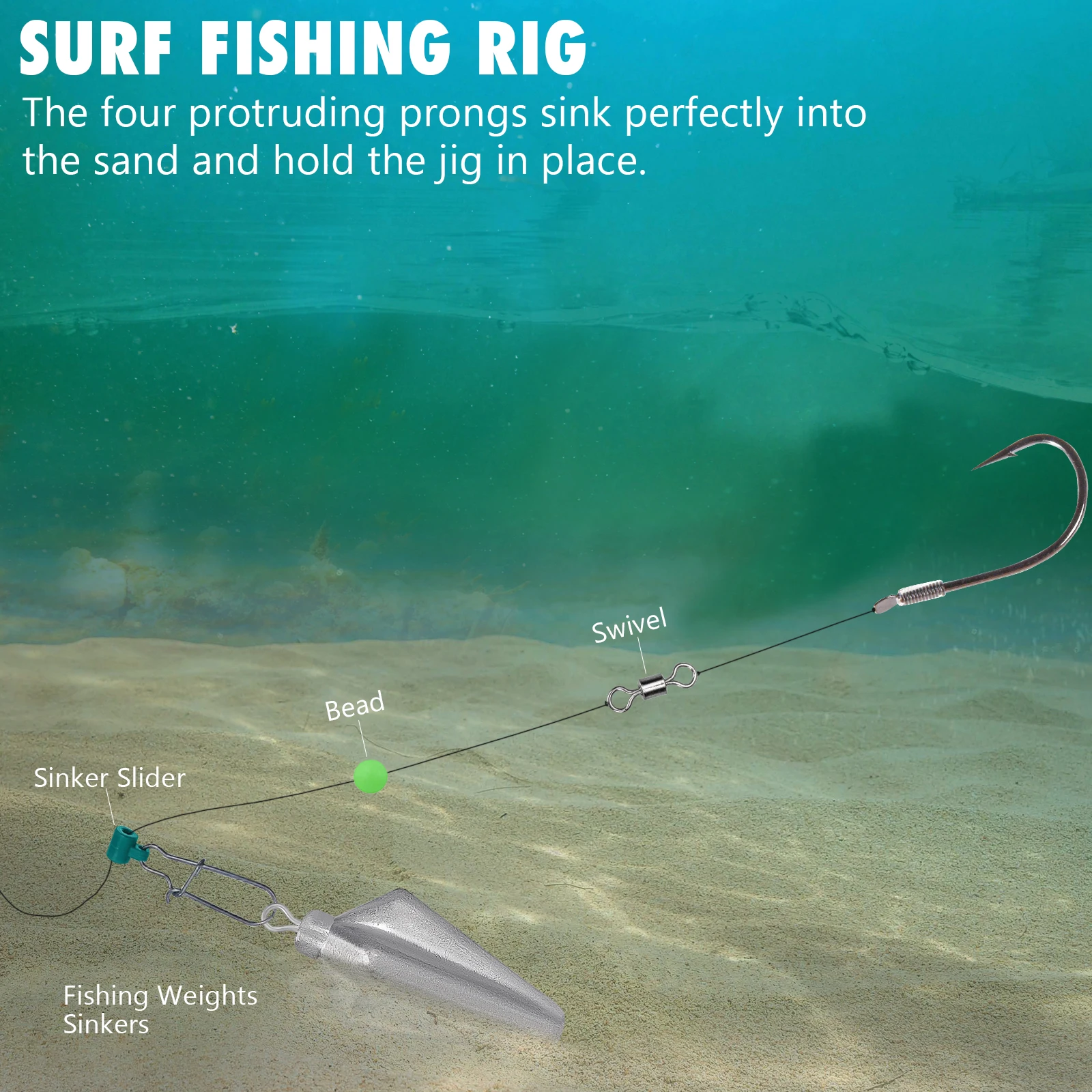 Plomos de pesca estrella THKFISH – Drop shot para mar y agua dulce - imagen 5