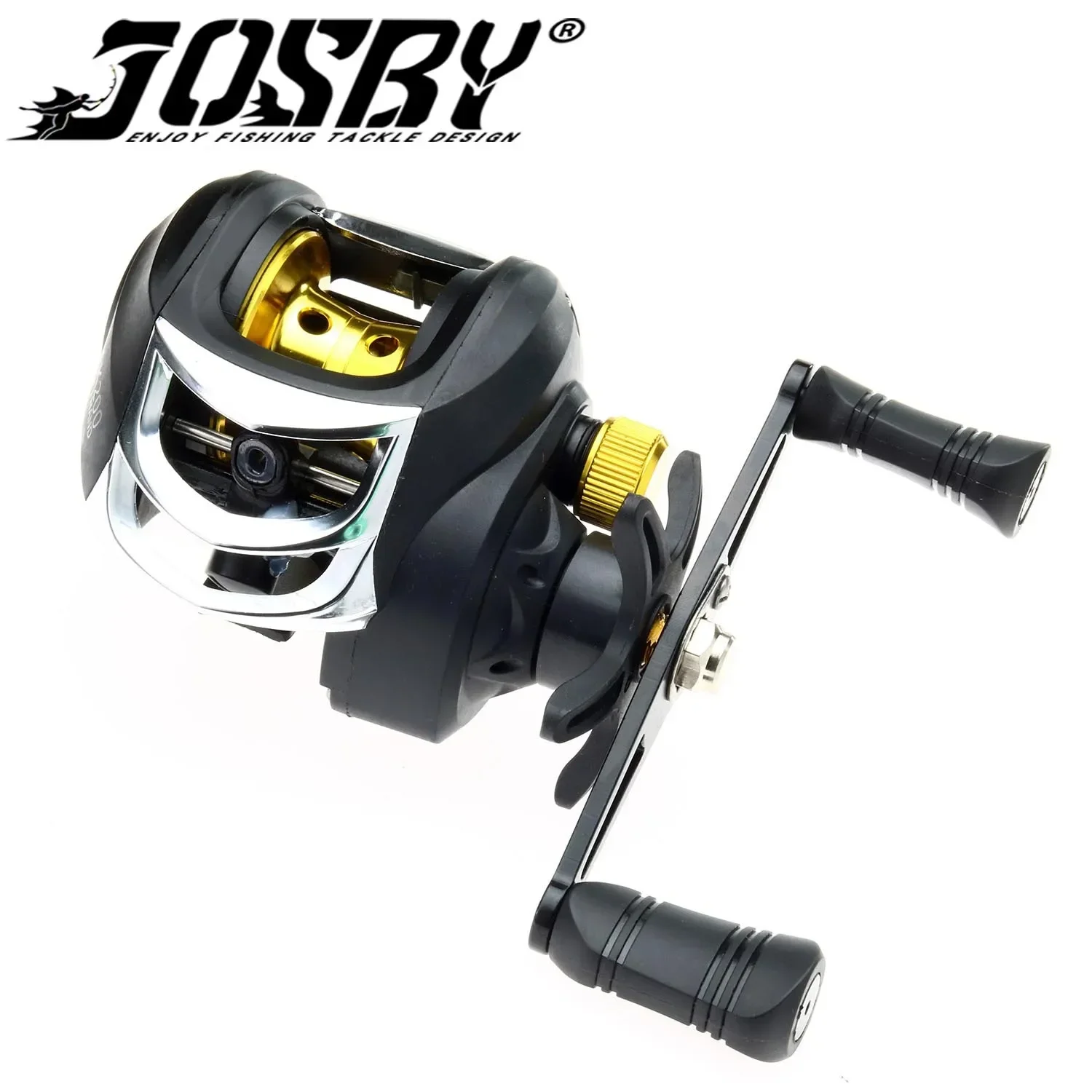 JOSBY-carrete de pesca Baitcasting para mano izquierda/derecha, ultraligero, 8KG, 18lb máxima de potencia de arrastre, rueda larga de fundición para agua salada/dulce, 7,2: 1 - imagen 2
