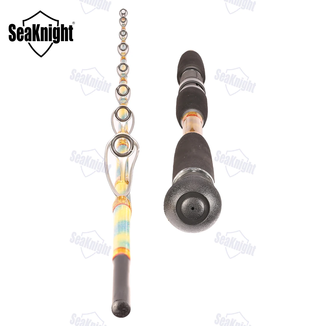 2022 NUEVO Seaknight caña de pescar para botes con alto contenido de carbono Cañas marinas Todos los anillos Fuji Longitud 1,6 M 1,7 M 1,9 M Súper duro Arrastre máximo 50 KG Caña de pescar Caña giratoria Caña de fundic - imagen 2