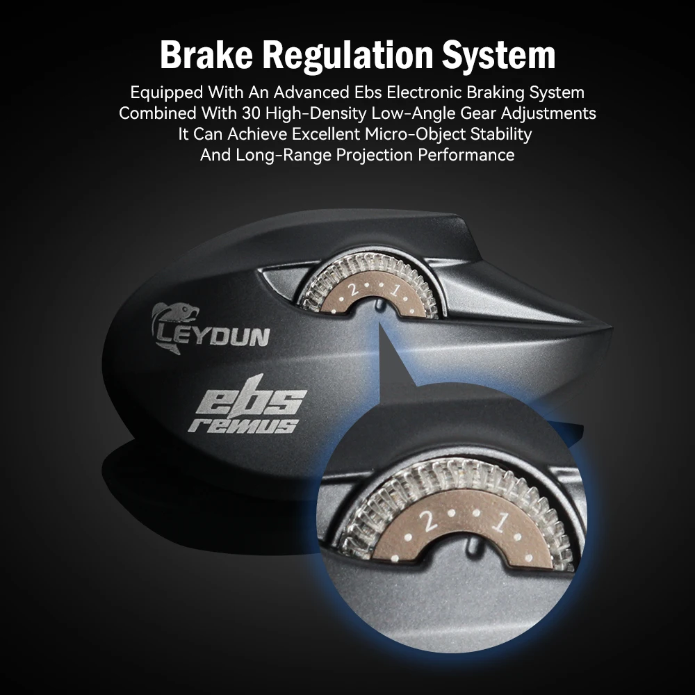 LEYDUN REMUS sistema de frenos electrónicos carretes de pesca Baitcasting 139g 7,1: 1 relación de engranaje 4kg carrete de pesca de Material de carbono ultraligero - imagen 3