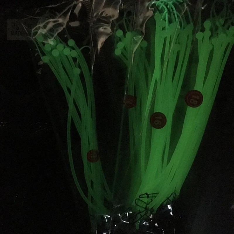 Anzuelo de pesca luminoso con púas, gancho alto, 12-18 # - imagen 5