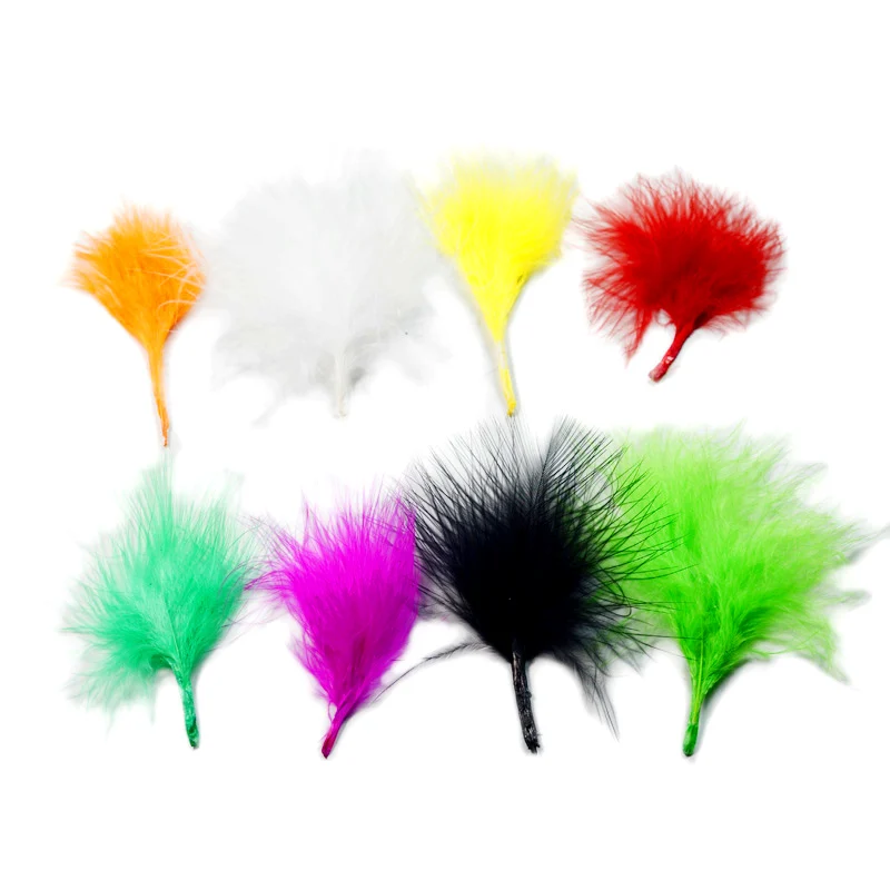 Plumas de Marabú para atado de moscas – Pavo sangre varios colores - imagen 3