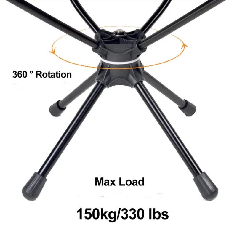 Sillas giratorias desmontables para acampar, silla plegable para mochilero al aire libre, asiento ligero con bolsa de transporte para pesca y senderismo - imagen 3