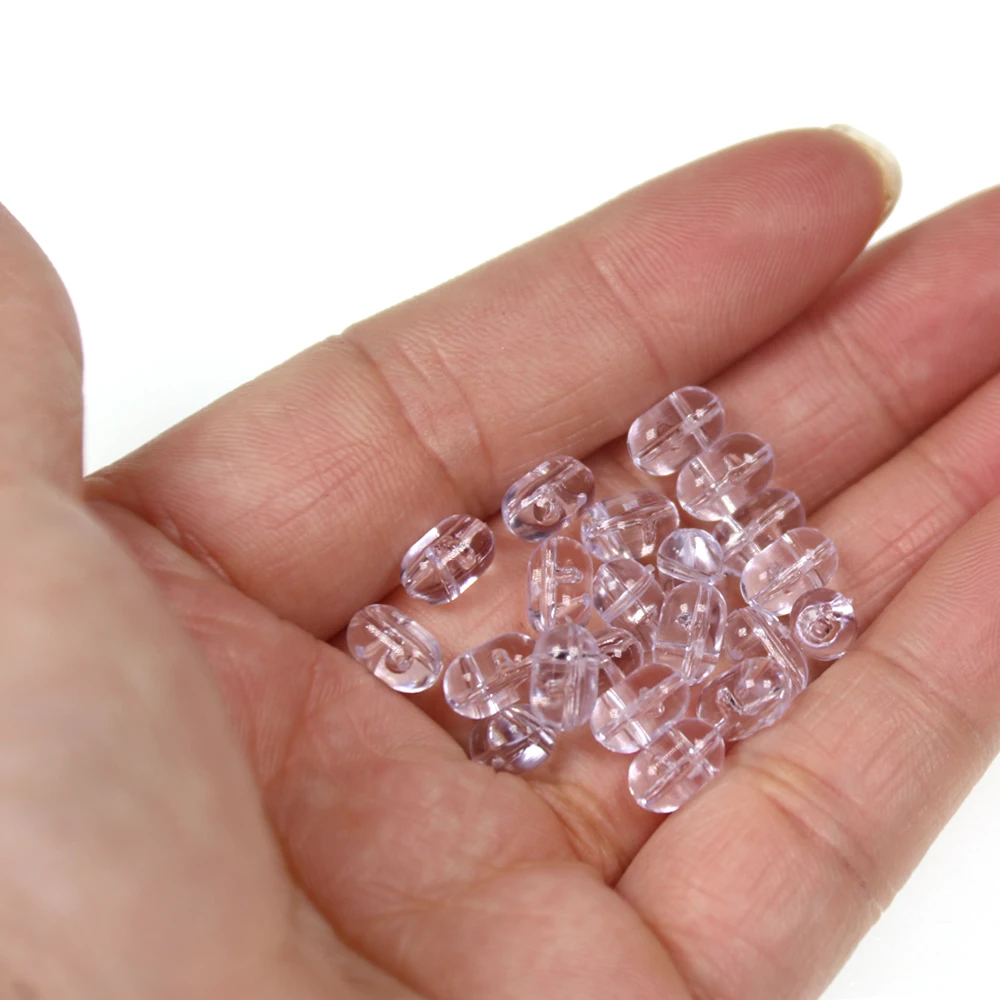 100 Uds. Cuentas cruzadas de pesca transparentes, cuentas flotantes transparentes de plástico, cuentas de doble perla, Señuelos de Pesca cruzados, cuentas, accesorio de aparejo - imagen 5