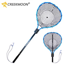 Red de mano para pesca en el mar, red de inmersión plegable portátil, red de señuelo de bolsillo, red de pesca de pescado grande ultraligera, red de inmersión de mano Lua, pez de silicona