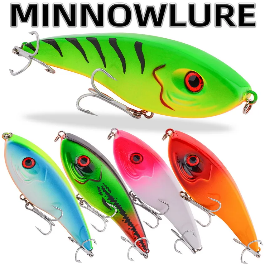 1 Uds. Señuelo de Pesca con sonido fuerte, cebos tipo lápiz, Lucio, hundimiento lento, Artificial, 53,5g-14,5 cm, Wobblers, Pesca, Leurre, perca