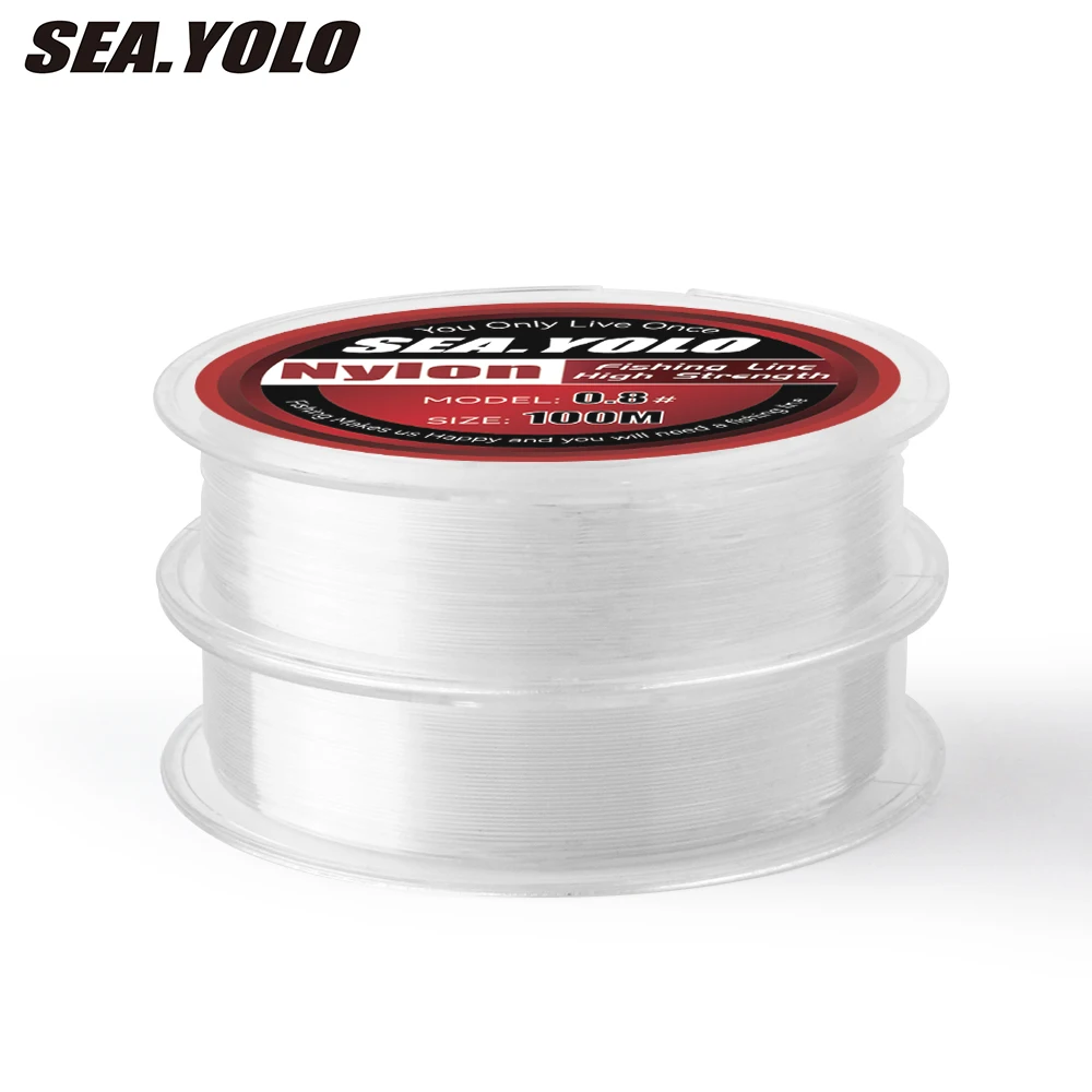 Sea.Yolo-sedal de pesca de nailon de cristal fuerte importado, línea principal de nivel transparente, sublínea japonesa, accesorios de pesca, 100m