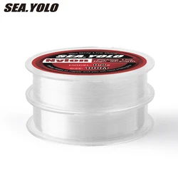 Sea.Yolo-sedal de pesca de nailon de cristal fuerte importado, línea principal de nivel transparente, sublínea japonesa, accesorios de pesca, 100m