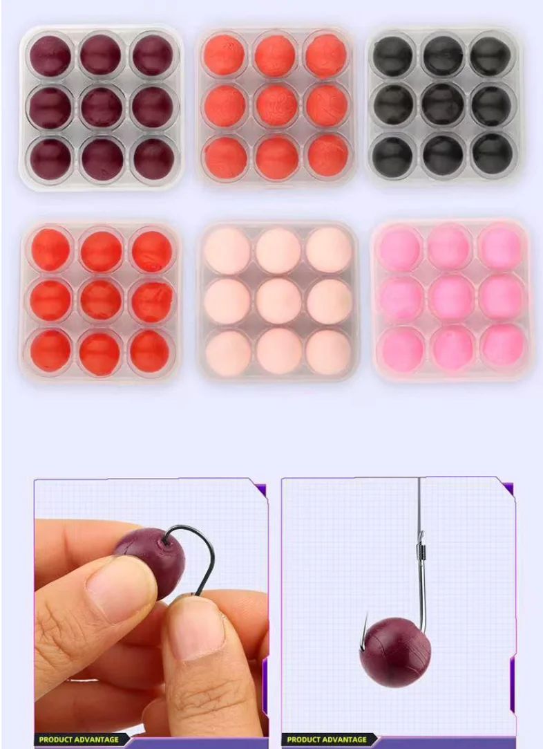 Cebos de pesca de fondo inverso, cebos flotantes europeos de carpa negra, señuelo suave esférico, cebo fuerte con sabor a fruta, cebos de patata dulce - imagen 5