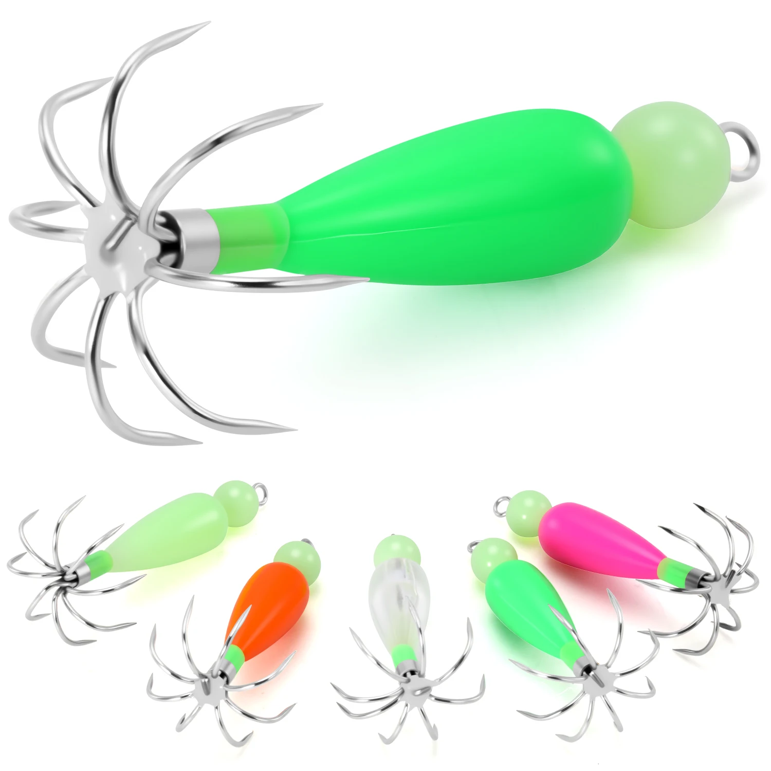 Cebo de Pesca Sougayilang, cebo Artificial de plástico duro, cebo falso luminoso, anzuelo de calamar, señuelo de Pesca, aparejos de Pesca