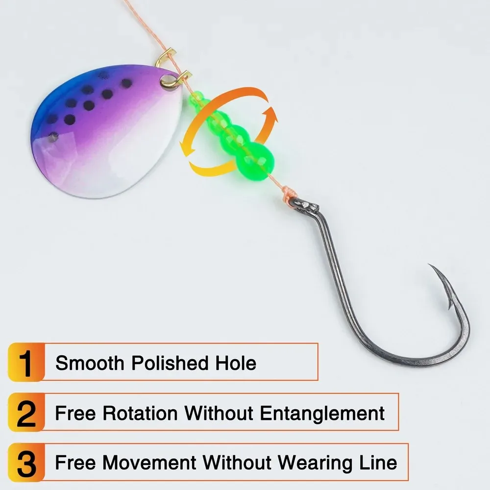 30 Uds. Cuentas de pesca apiladas, señuelos de pesca de plástico, cuentas para aparejos, cuentas para trucha, suministros para hacer señuelos de pesca para aparejos dorados - imagen 4