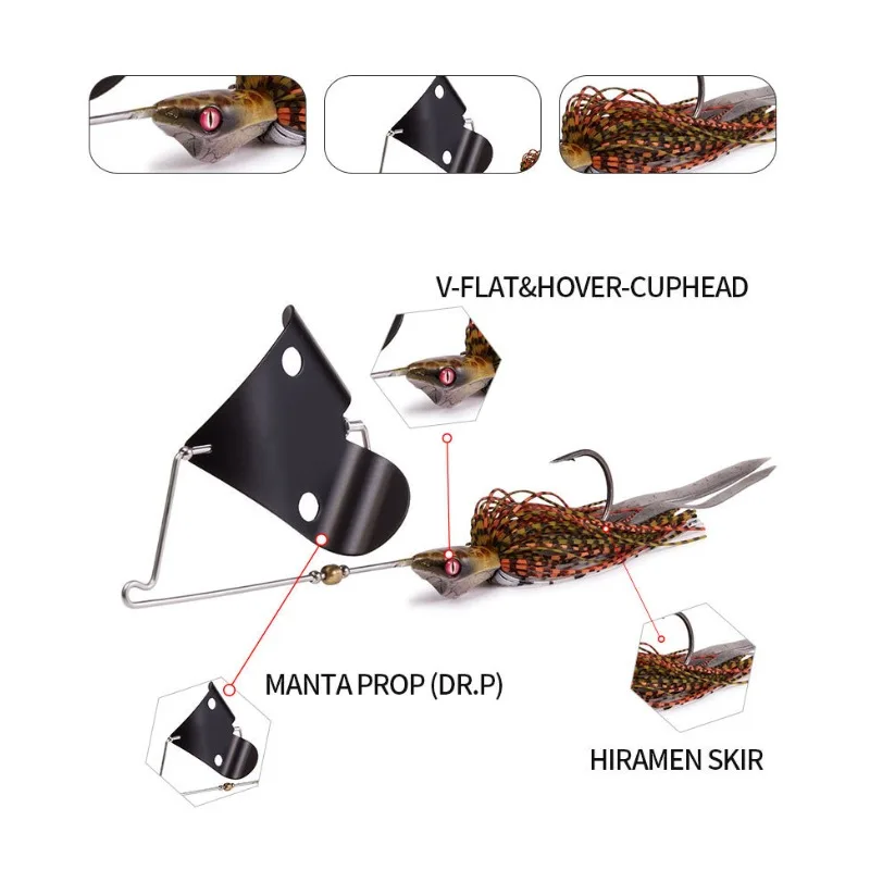 Señuelo Jig hundido V-flat Hover-cup para lubina y bagre - imagen 4
