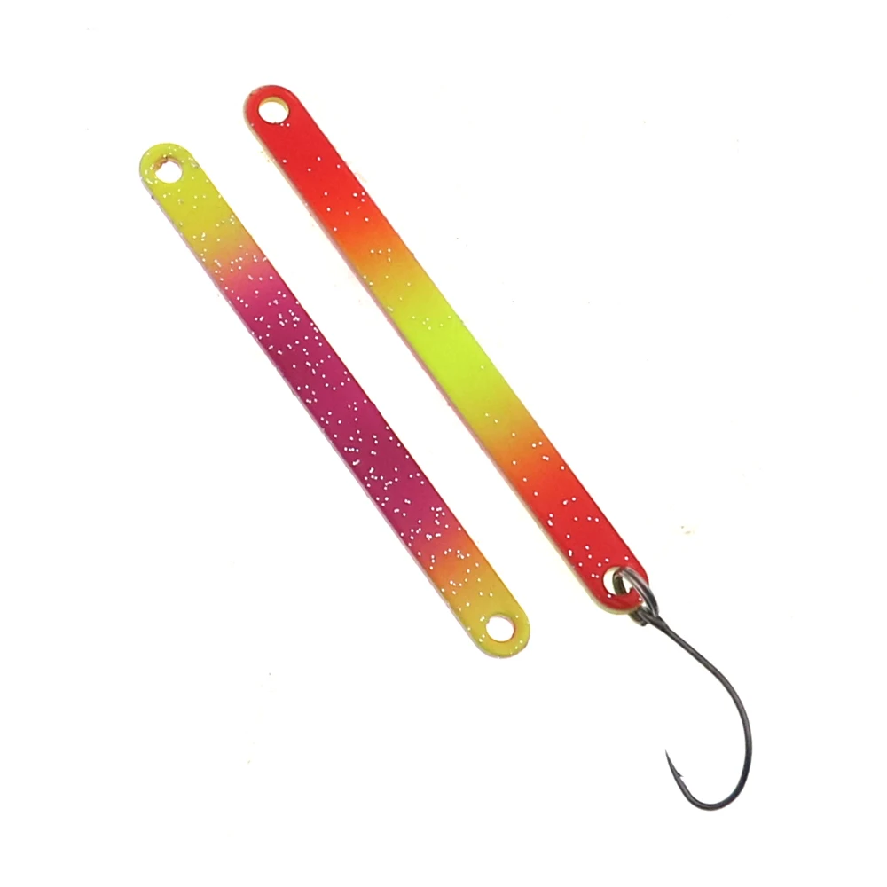 Cuchara de pesca de palo de trucha, 6,5 cm, 3,8g, cebo de cuchara de colores, señuelo de pesca de Metal de cobre para trucha, perca de Lucio - imagen 5