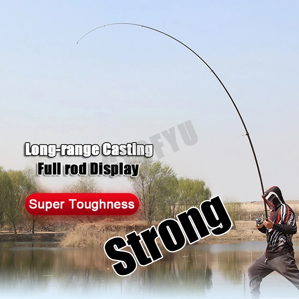 Caña de pescar telescópica 3,9 m 4,2 m 5,0 m caña de Surf de viaje potencia giratoria 20-250g lanzamiento Surfcasting caña de Baitcasting de carbono - imagen 5