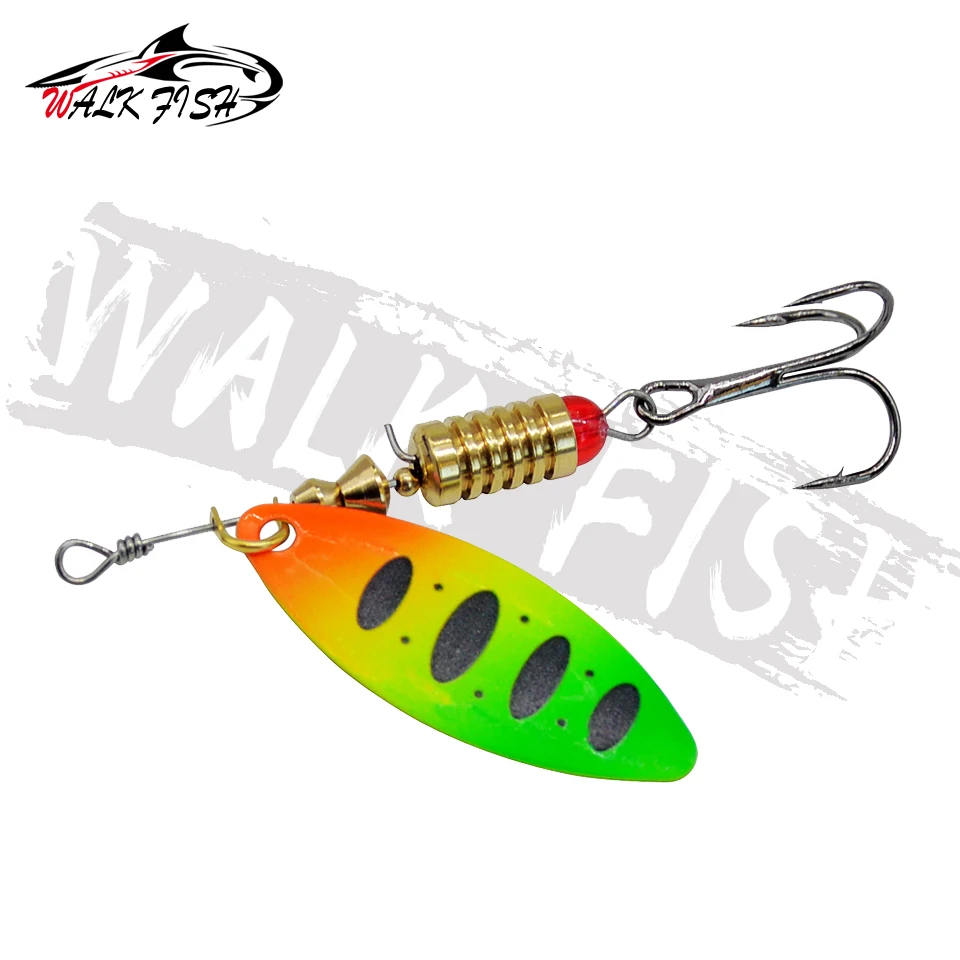 WALK FISH 1 Uds Spinner cebo señuelo 7g Salix forma de hoja rotación lentejuelas cebos compuestos cuchara Artificial señuelos aparejos de pesca - imagen 3