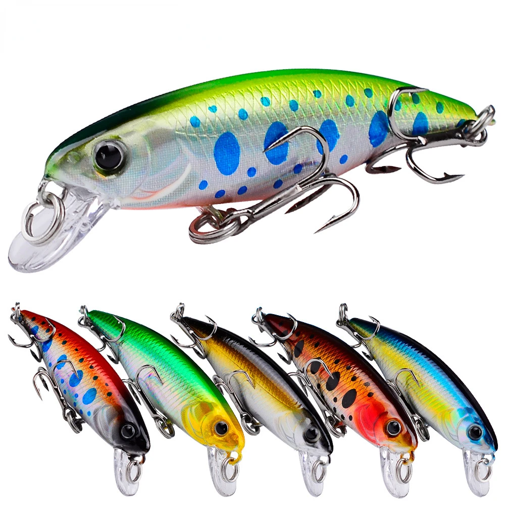 57mm 4,5g Mini Señuelos de Pesca de pececillo que se hunden agua salada cebo duro Artificial Wobbler para lubina Swimbait señuelo Jerkbait - imagen 2