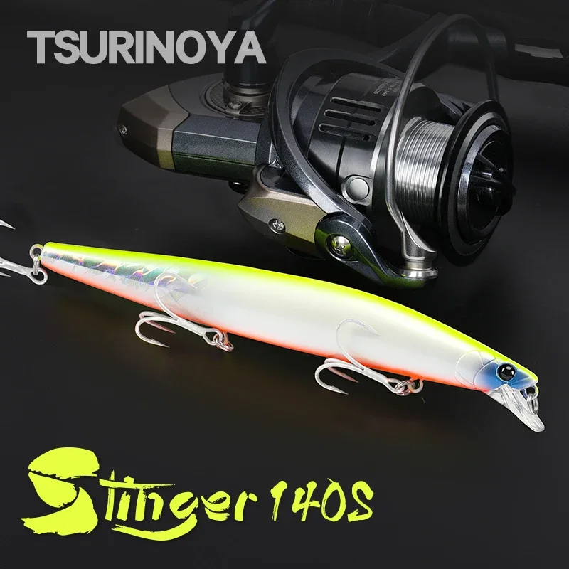 Señuelo de pesca TSURINOYA Stinger 140S, pececillo hundido DW92 140mm 26g, lubina de agua salada, cebos duros grandes de fundición Ultra larga Jerkbait - imagen 3