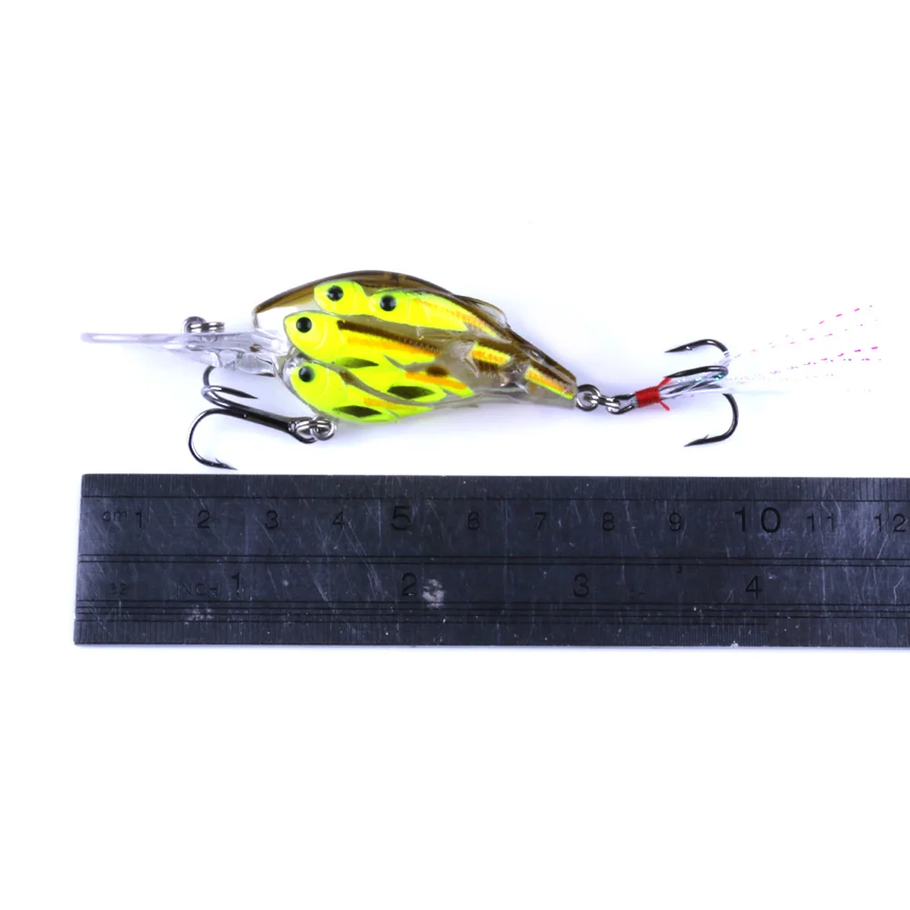 1 unidad de cebo de Pesca duro Crankbait Wobblers 7,5 CM 9G 6 #   Grupo Swimbait Minnow aparejos de pesca Lucio carpa Señuelos de pesca - imagen 4
