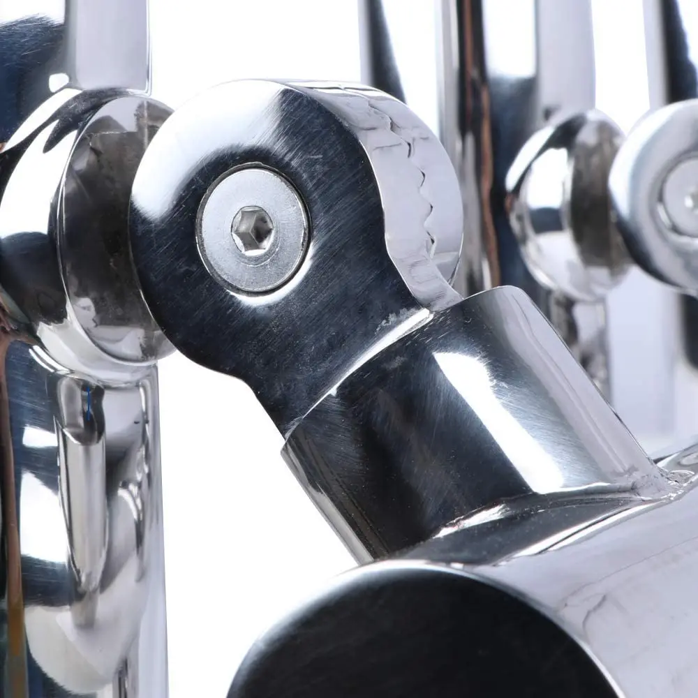 Soporte de caña de pescar de tubo múltiple, accesorio de barco, acero inoxidable pulido, yate, soporte ajustable para 26MM-32MM - imagen 5