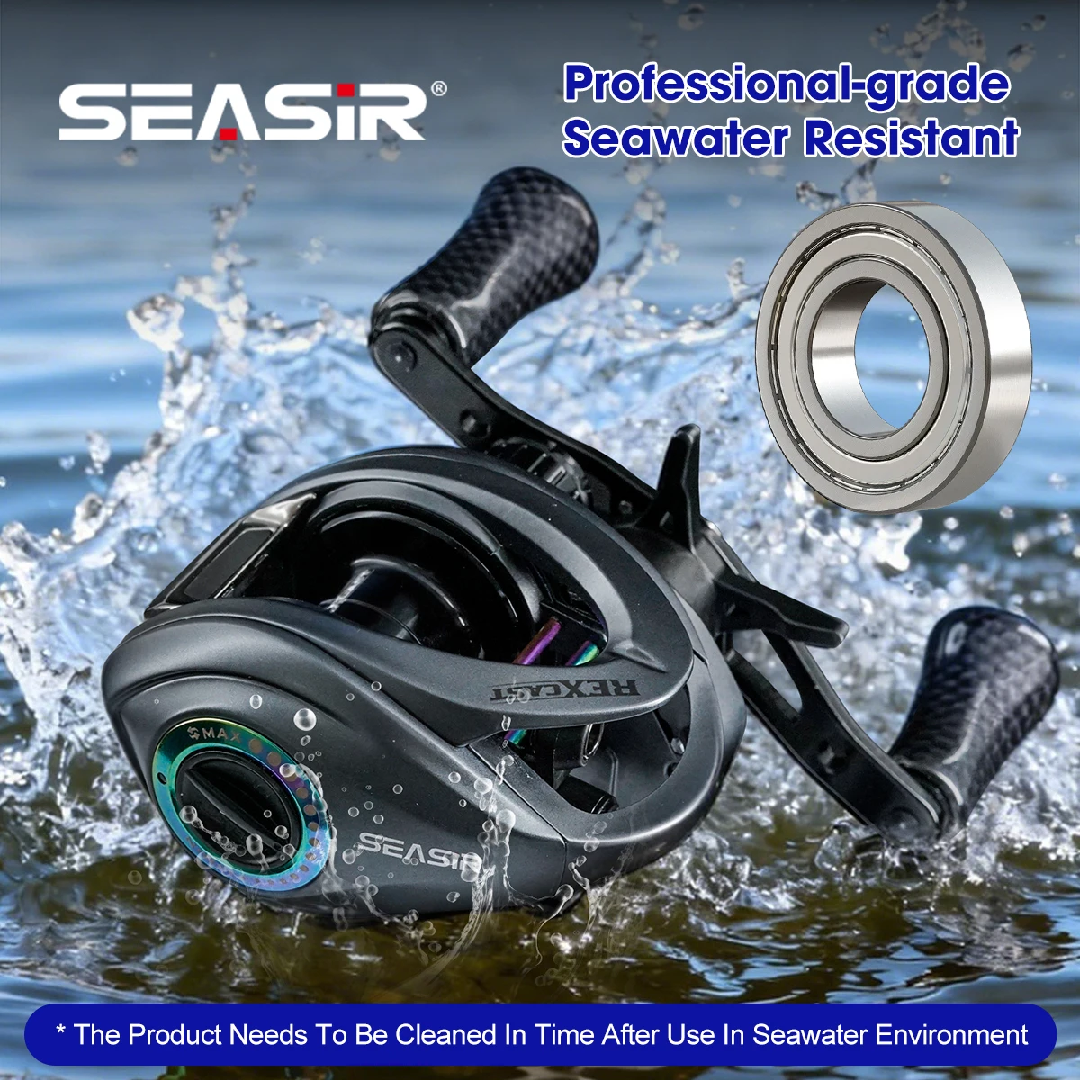Seasir Rexcast DC Baitcasting – Carrete con control digital - imagen 3