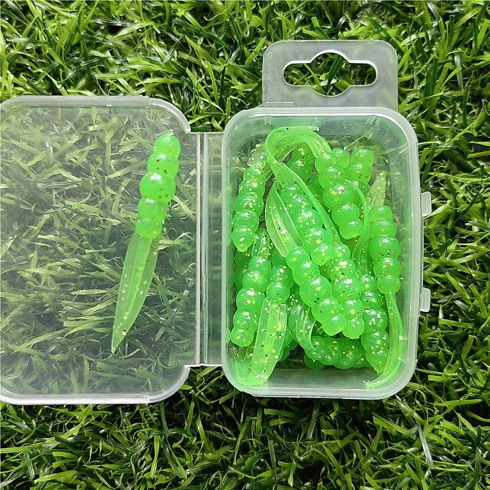 20 piezas Wobblers mini Ocean Rock pesca señuelos blandos cebos blandos de goma 3,5 cm 0,3g gusanos blandos cebos artificiales lubina pez de silicona - imagen 4