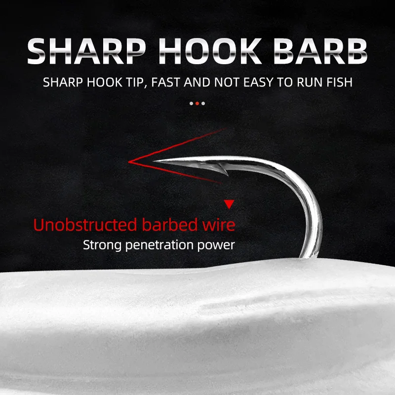 1 ud./5 unidades/bolsa anzuelo de cuerda para Anguila de pesca en el mar 1 # Iseni Hook-Juego de líneas terminadas, señuelo de Anguila Artificial - imagen 4