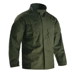 Chaquetas informales para hombre, abrigo deportivo al aire libre, impermeable, cortavientos de combate para acampar, chaqueta táctica sólida con bolsillos, abrigo, Tops