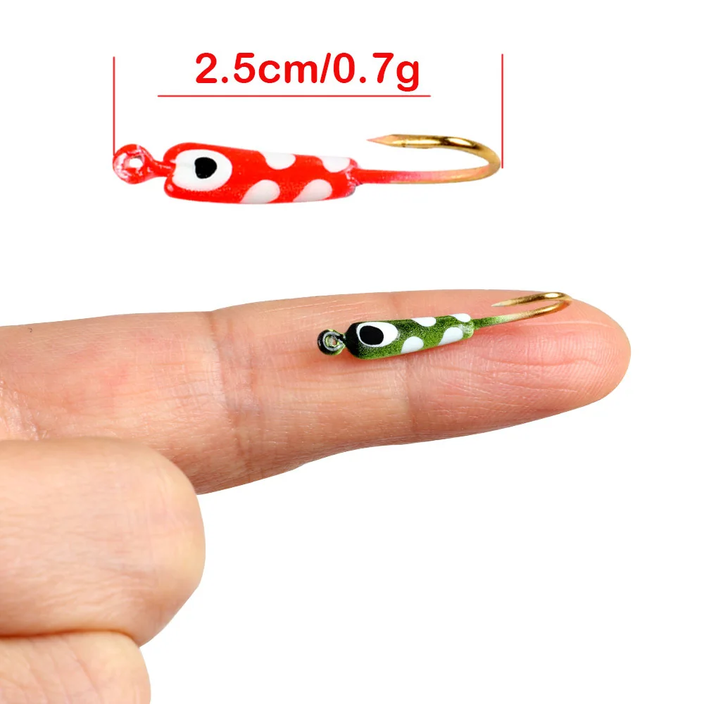 Anzuelos Jig Head Testar – Cabeza de plantilla para vinilo pesca hielo - imagen 2