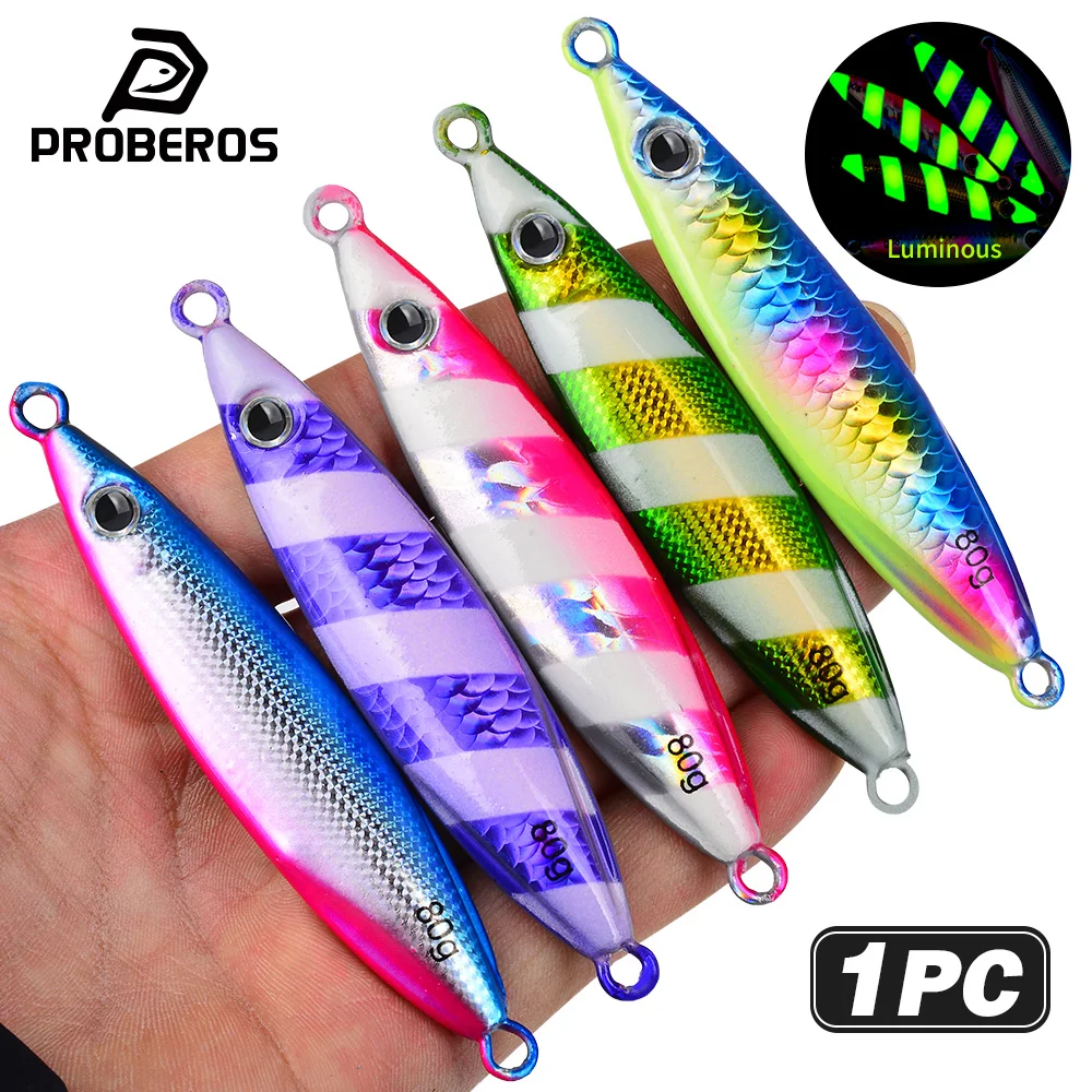 Proberos señuelo luminoso jigging vertical para agua salada