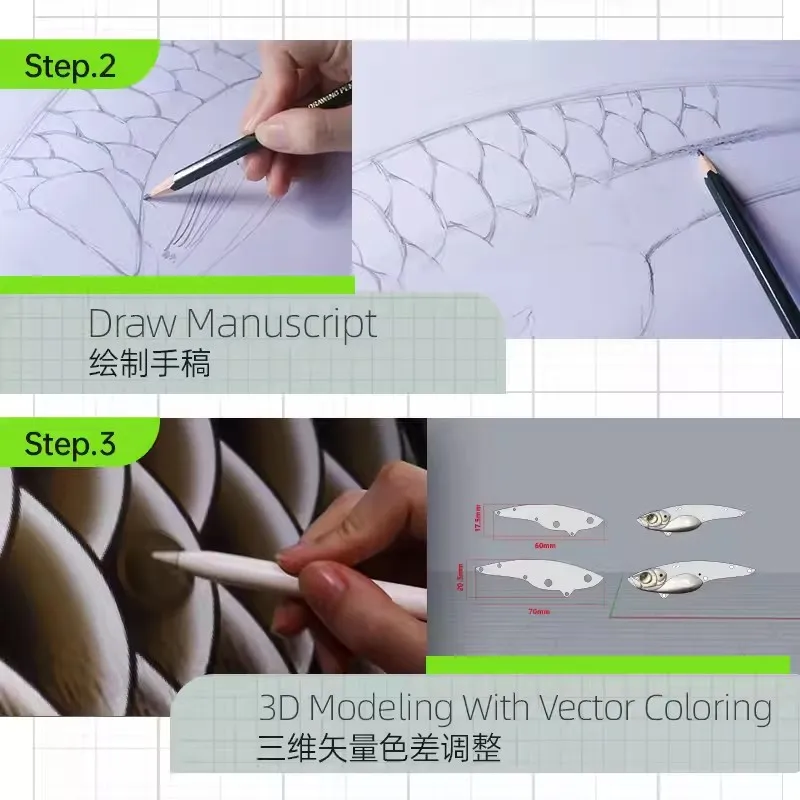 Señuelo de pesca Artificial, cebo duro Wobbler, 5 piezas, serpiente bebé X50/55/60, pintura de peces vivos que se hunden, Metal VIB, 7,5/9,5/13,5g - imagen 5