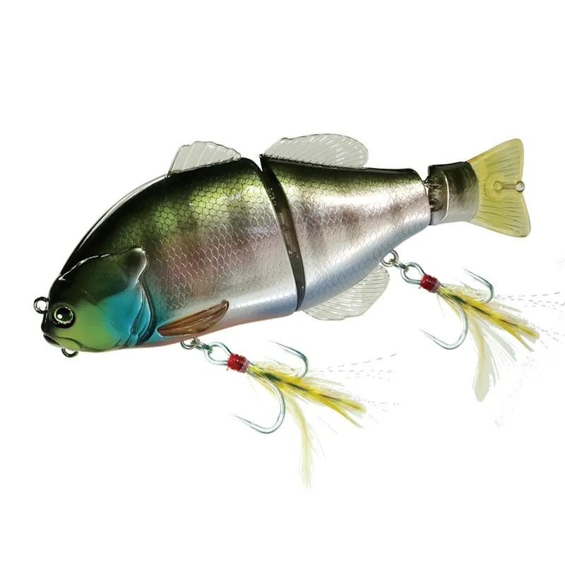 Swolfy 2 uds 160mm 72g Señuelos de Pesca JOINTOS cuerpo articulado deslizamiento Swimbaits flotante lento potente en forma de S cebos duros grandes lubina - imagen 4