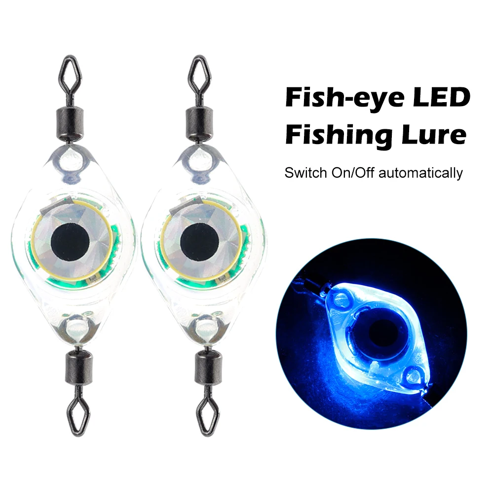 Señuelo de pesca LED con forma de ojo de pez, 4,5 cm/4g, luz impermeable con detección de caída profunda, alto brillo para agua de mar y agua dulce - imagen 5
