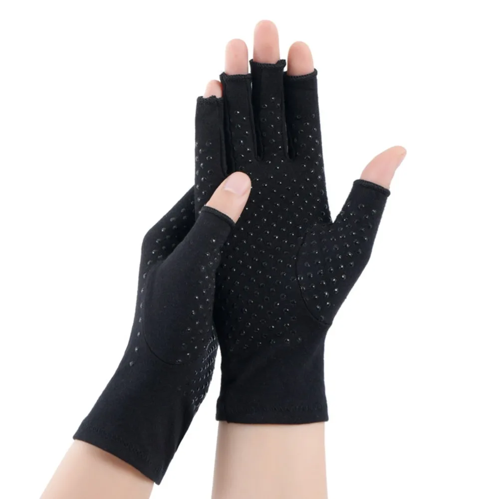 Guantes de compresión sin dedos para aliviar el dolor de manos, manoplas de compresión antiartritis para pantalla táctil, soporte para articulaciones - imagen 5