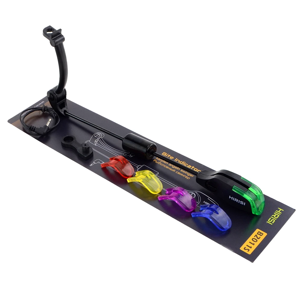 Hirisi B2011S pesca de carpa LED Swingers 4 cabezas de plástico para alarmas de pesca indicador de mordida transparente accesorios de pesca pescadores de carpa - imagen 5