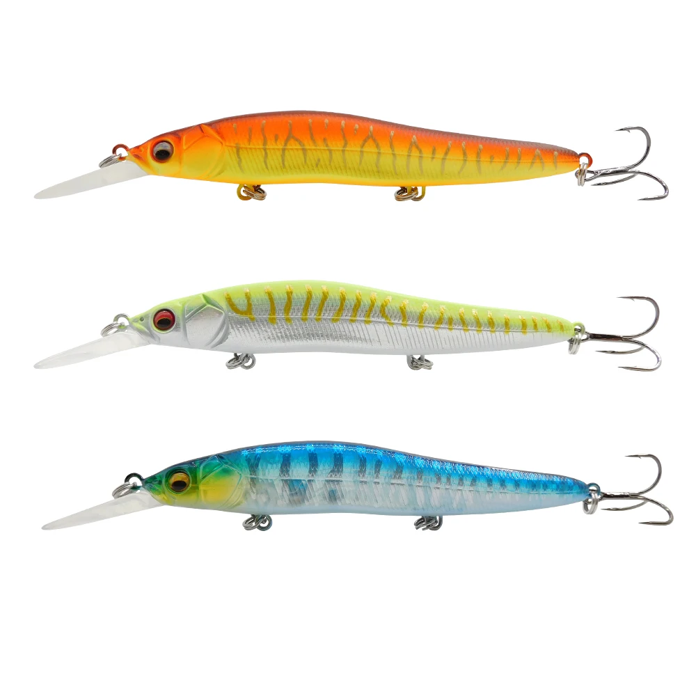 KESFISHING-señuelo de pesca de calidad Minnow, cebo duro flotante de fundición larga, Wobblers Jerkbait Vision, colores naturales, 110mm, 0-2,2 m - imagen 5