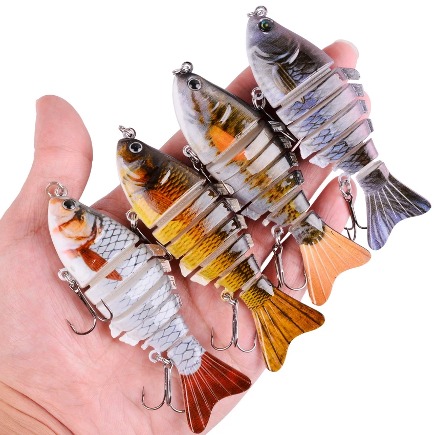 Wobbler de pesca realista, 6/7 segmentos, Swimbait Crankbait, cebo duro lento, 10cm, 17g, 15g, Isca, señuelos artificiales, aparejos de pesca - imagen 4