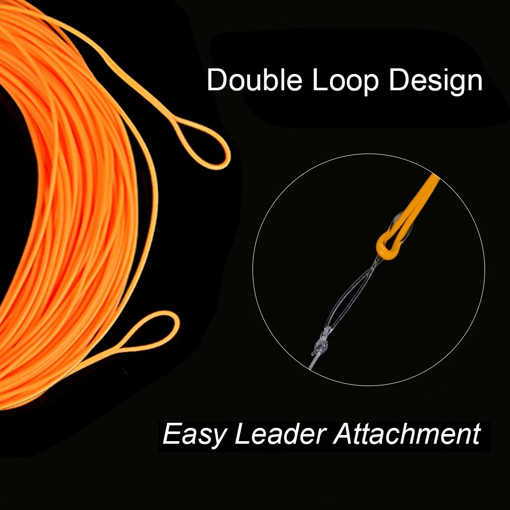 Línea de pesca con mosca, 100 pies/30,5 M de peso, línea flotante hacia adelante, 2 bucles, 2F/3F/4F/5F/6F/7F/8F, línea de pesca para aparejos de pesca con mosca de trucha - imagen 4