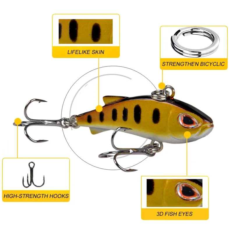 Crankbait Wobbler de Pesca que Se hunde, señuelo duro de hielo, 4G, 4Cm, 2020 - imagen 3