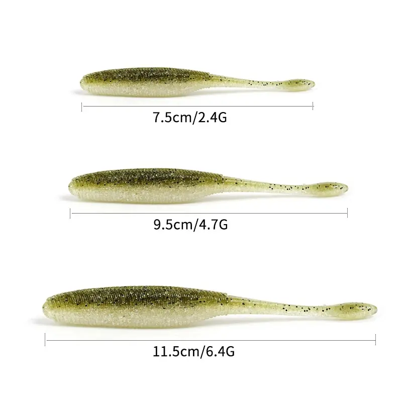 Señuelos de pesca SUNMILE, cebos blandos de 7,5/9,5/11,5 cm, señuelo suave Iscas, cebos artificiales, Leurre Louple para cebos de pesca de Lucio - imagen 4