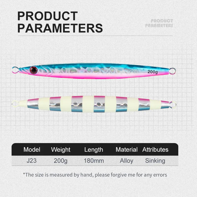 OBSESSION J23 200g cuchara de lubina de mar Metal Jigging velocidad brillo señuelo de pesca mar Spinning depredador carpa Rockfishing Egi Jig señuelo - imagen 3
