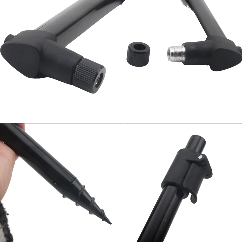 Soporte Cañas Carpa Aluminio – Plataforma horizontal con base alarma - imagen 4