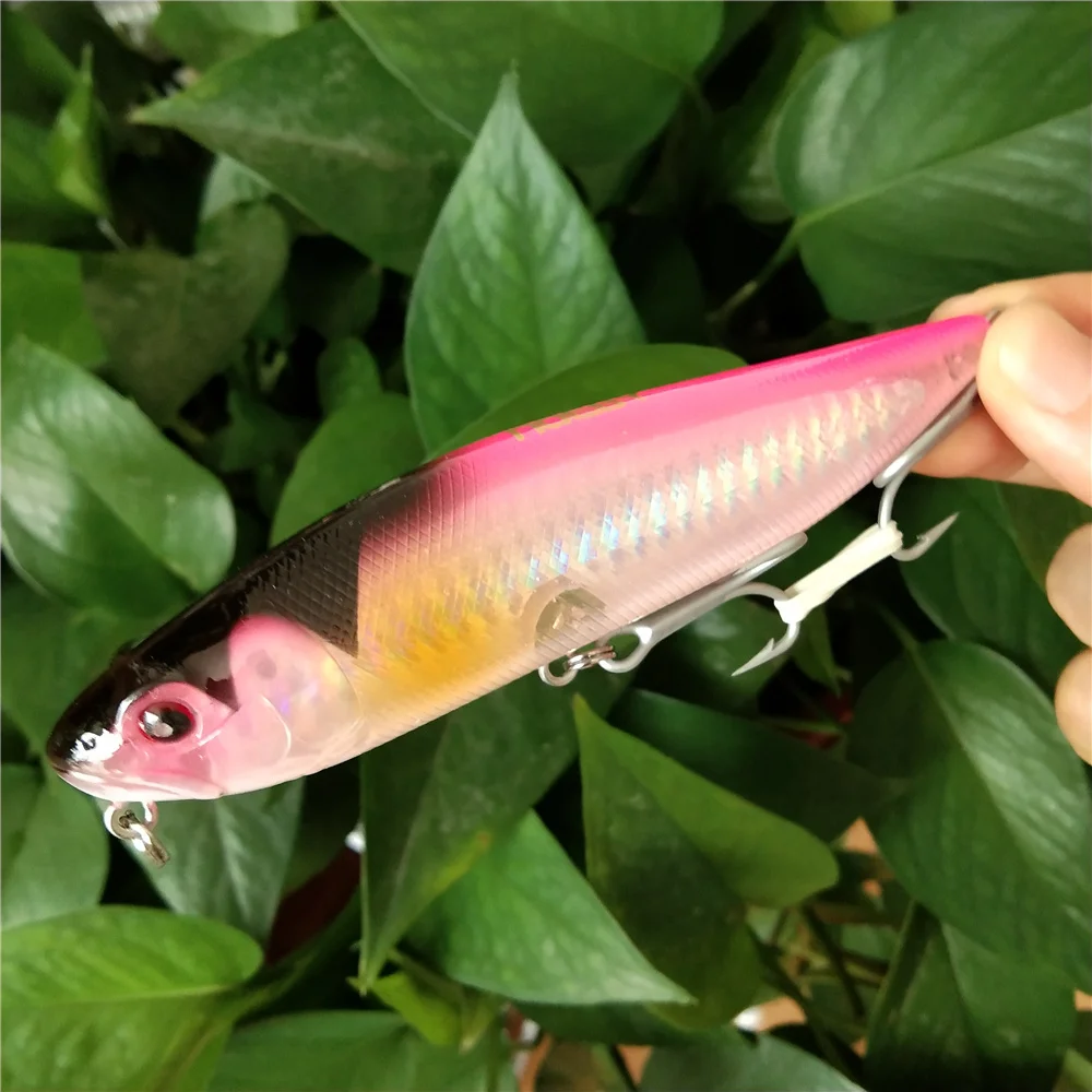 Señuelos de Pesca flotantes, anzuelos de superficie de lubina, Stickbait artificiales para caminar, 3 piezas, 115mm, 25,5g - imagen 2