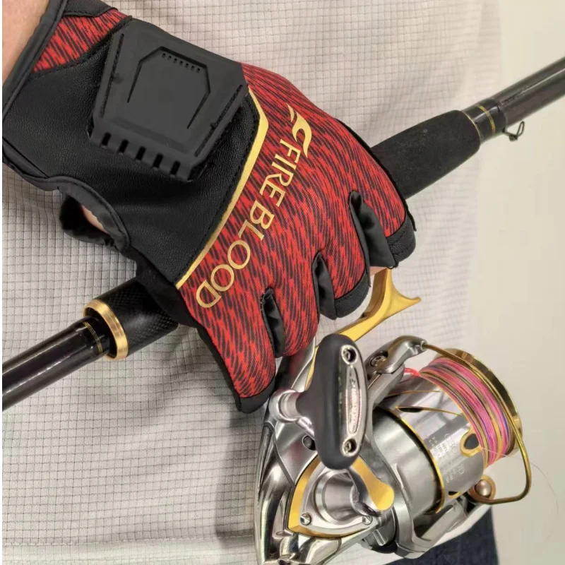 Guantes de pesca tres dedos GL-110V – Cuero PU antideslizantes ligeros - imagen 4