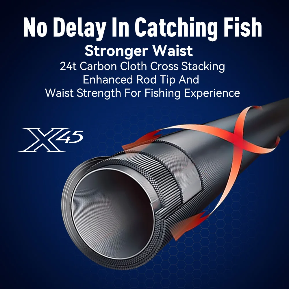 Kingdom Kingpro II caña de pescar giratoria 1,8 m 1,98 m 2,1 m M ML L potencia 2 secciones caña de pescar de fundición de carbono para pesca de lubina - imagen 4